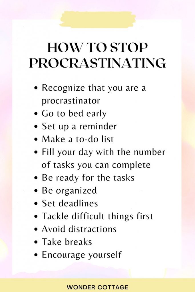 12 easy tips to beat procrastination