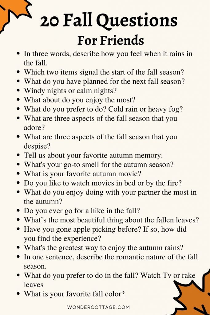 20 fall questions for friends