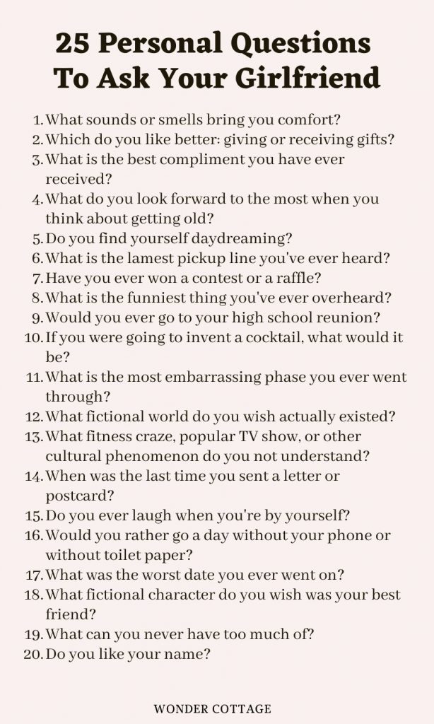 personal questions to ask your girlfriend