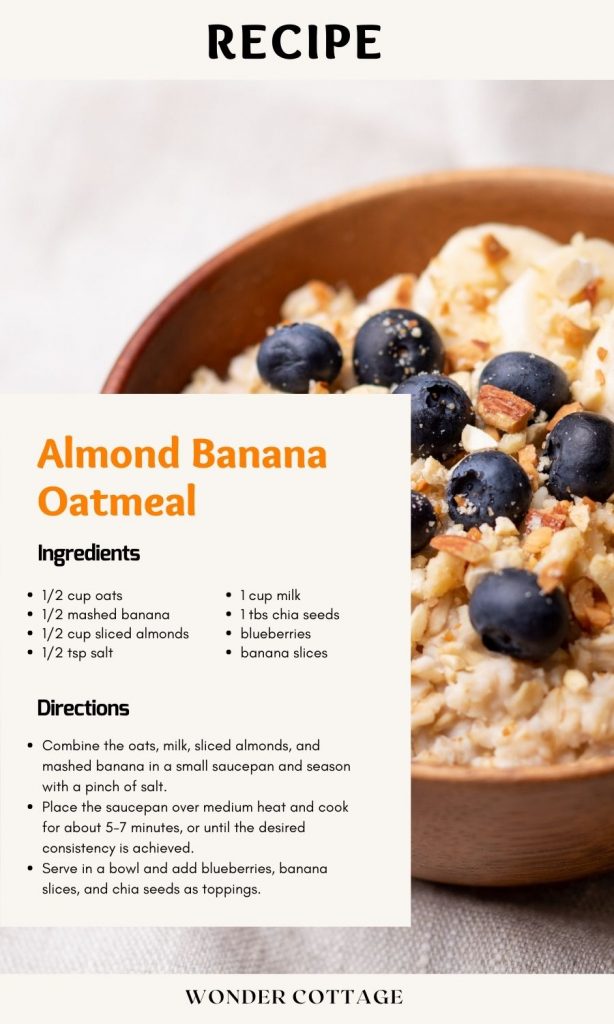 Almond banana oatmeal recipe