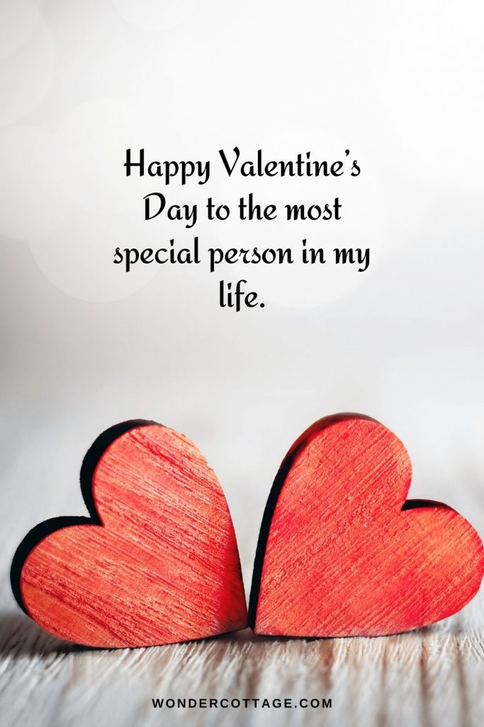 Happy Valentine’s Day to the most special person in my life. - Valentine's day messages