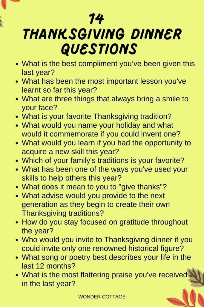 thanksgiving questions