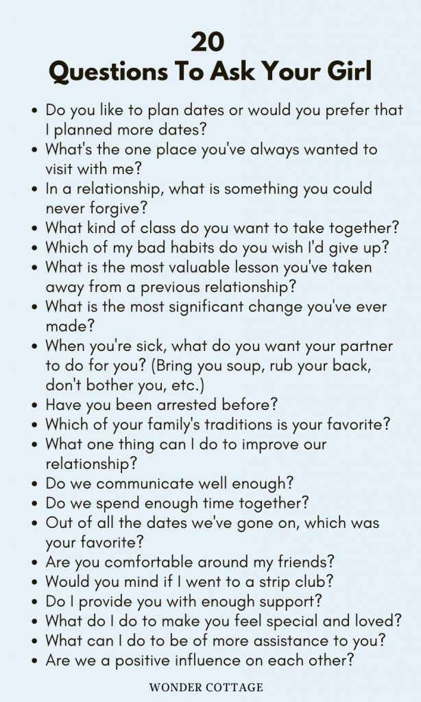 questions to ask your girl