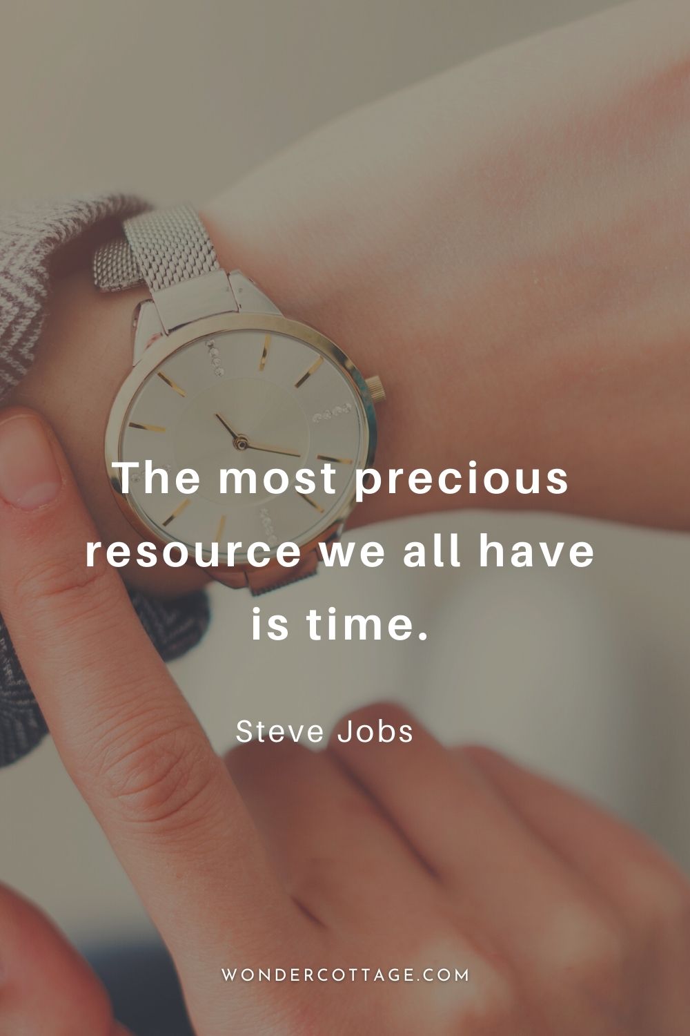 The most precious resource we all have is time. Steve Jobs