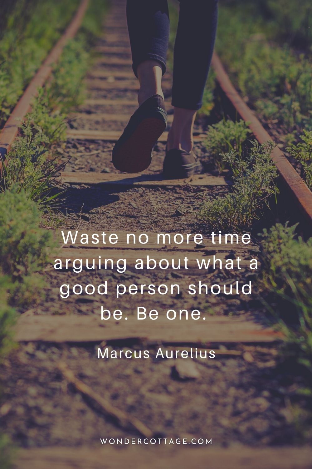 Waste no more time arguing about what a good person should be. Be one.  Marcus Aurelius