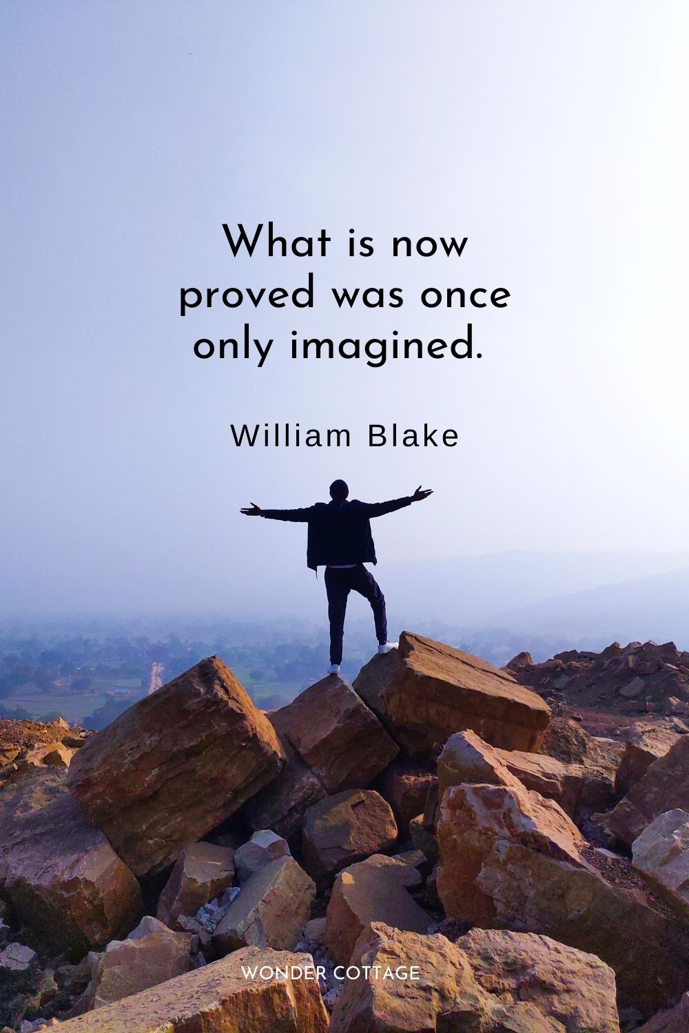 What is now proved was once only imagined. William Blake