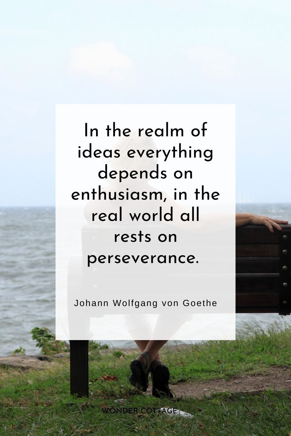 In the realm of ideas everything depends on enthusiasm, in the real world all rests on perseverance.  Johann Wolfgang von Goethe