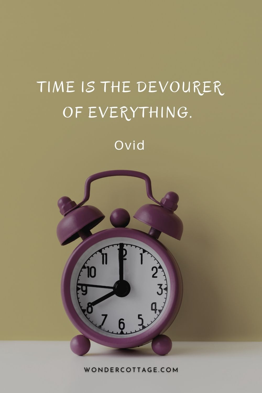 Time is the devourer of everything.  Ovid