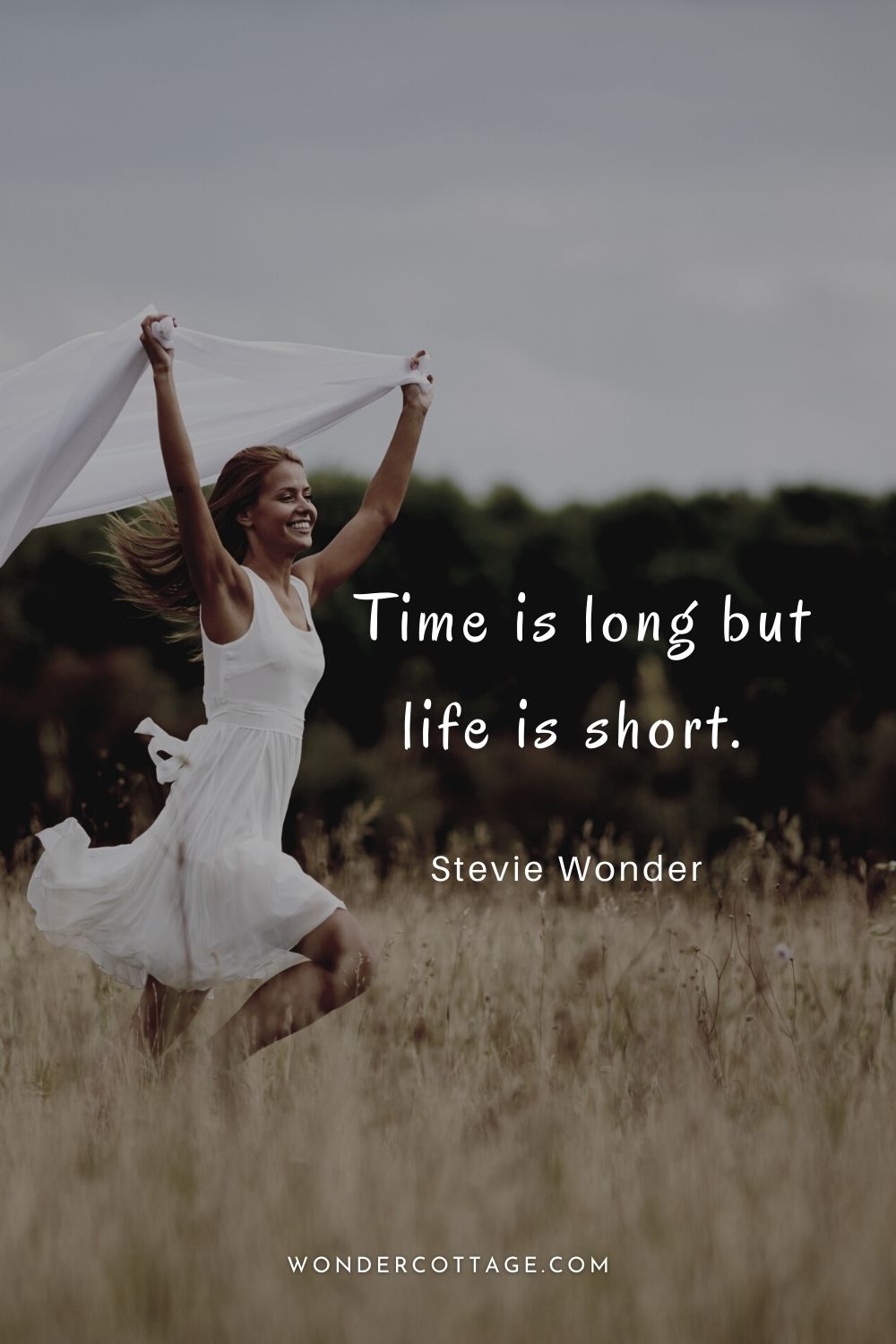 Time is long but life is short.  Stevie Wonder