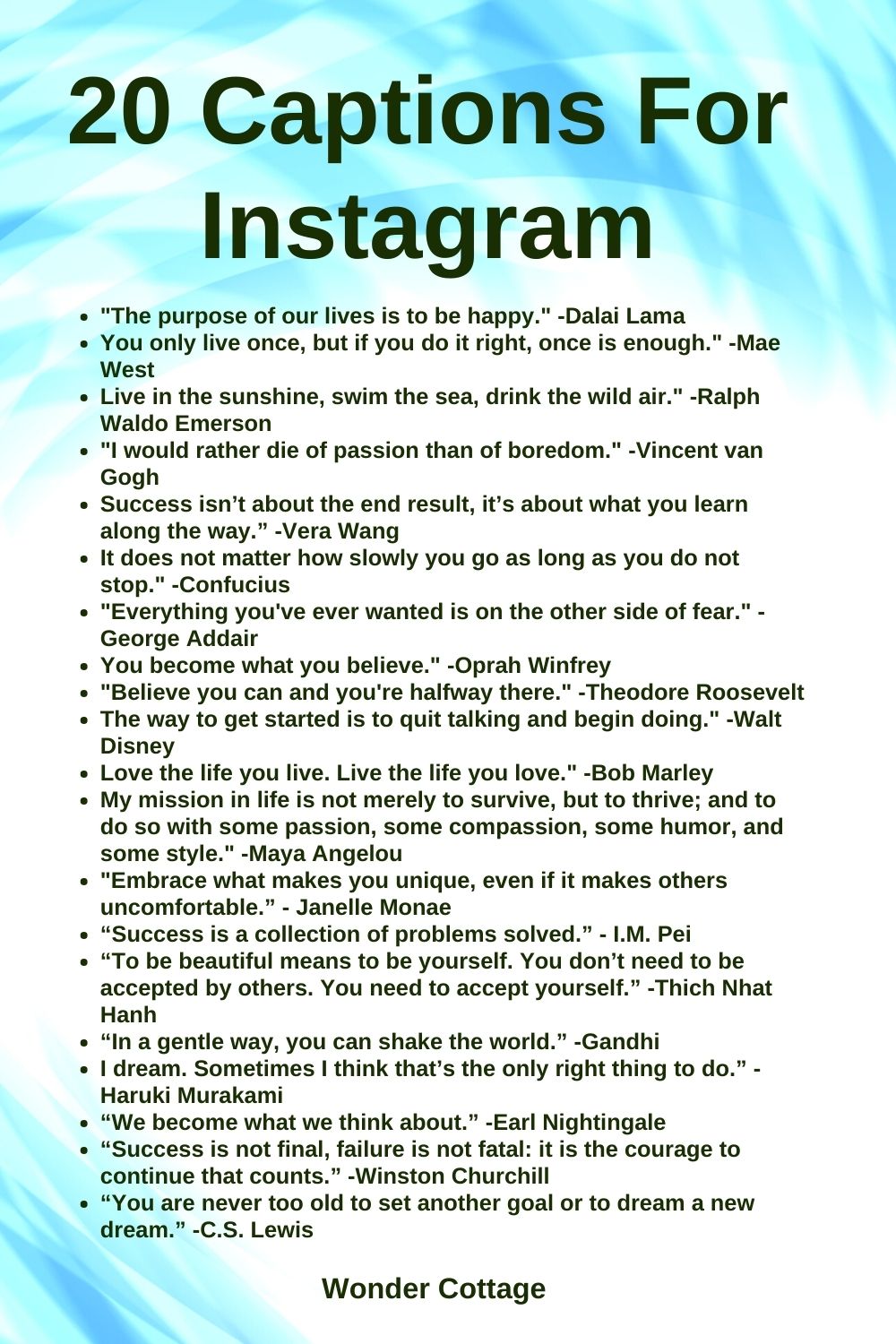 20 Captions For Instagram
