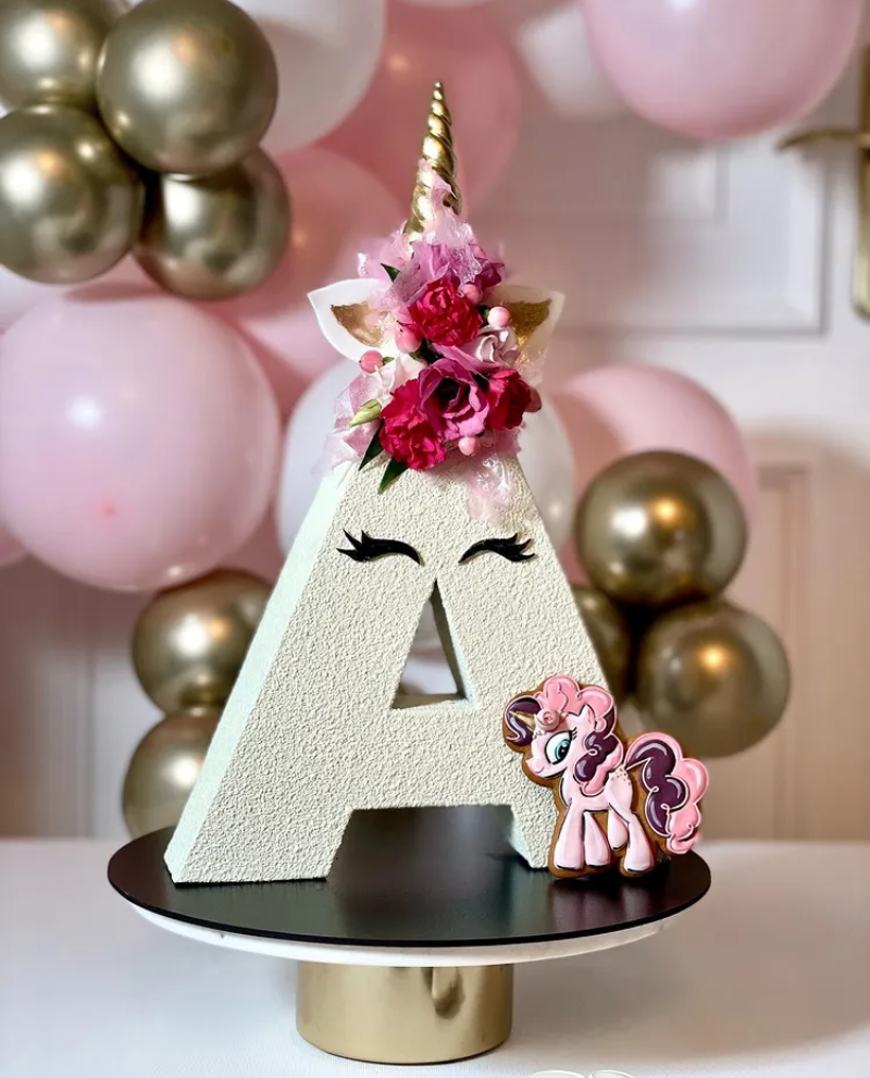 Letter A cake decorations