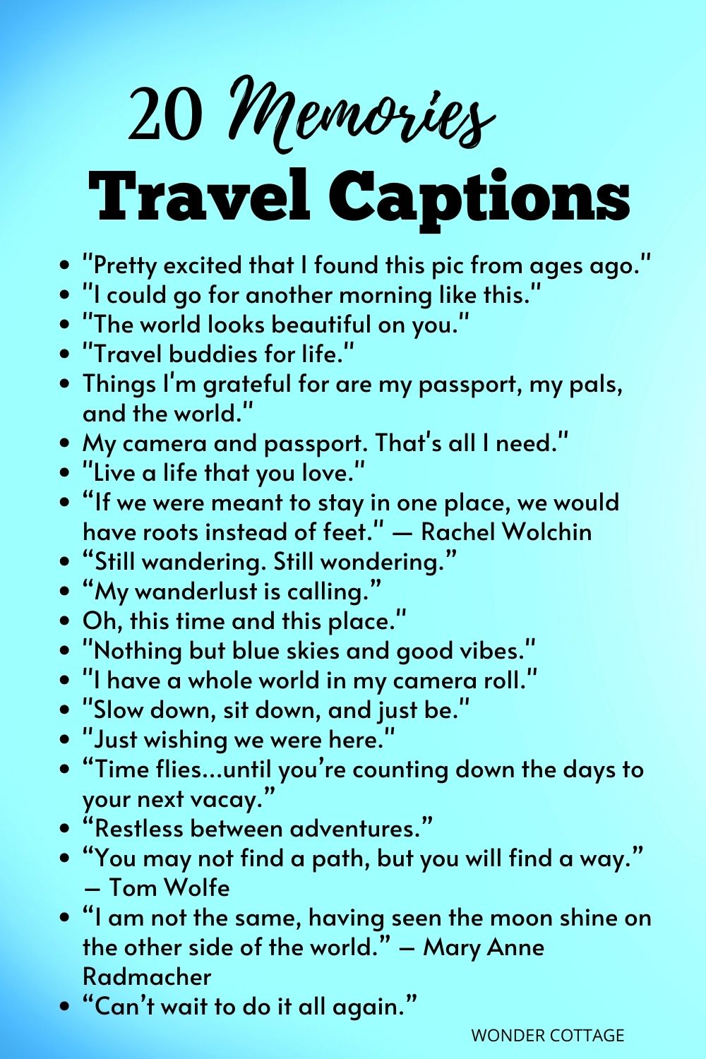 travel bucket list captions