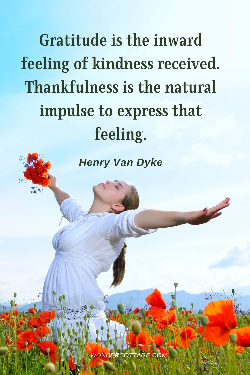 Gratitude is the inward feeling of kindness received. Thankfulness is the natural impulse to express that feeling. Henry Van Dyke - Thanksgiving Quotes With Images