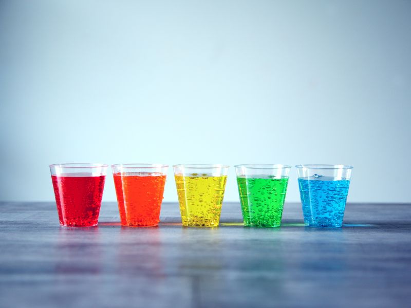 Different examples of sugary drinks