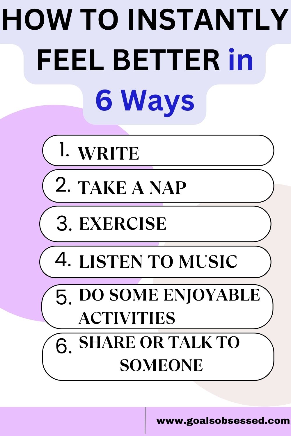 6 Ways on how to instantly feel better