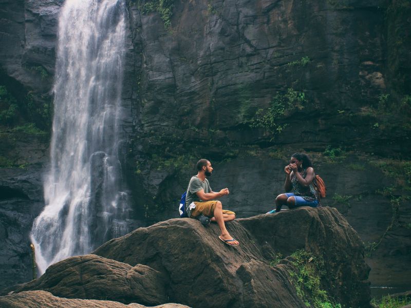 Couple enjoying their adventurous trip