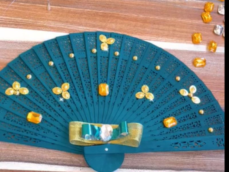 Homemade bridal fan