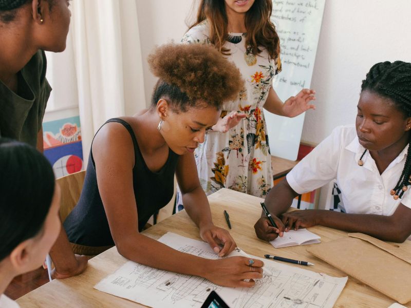 Smarter women in a meeting