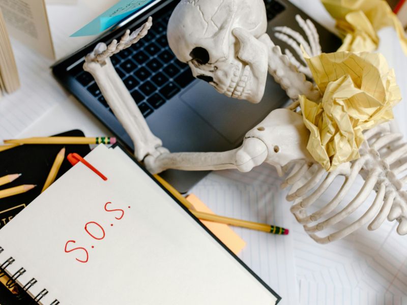 A drained person from a toxic relationship