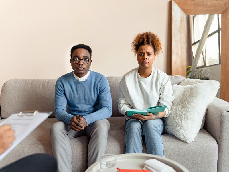 A couple seeking professional help